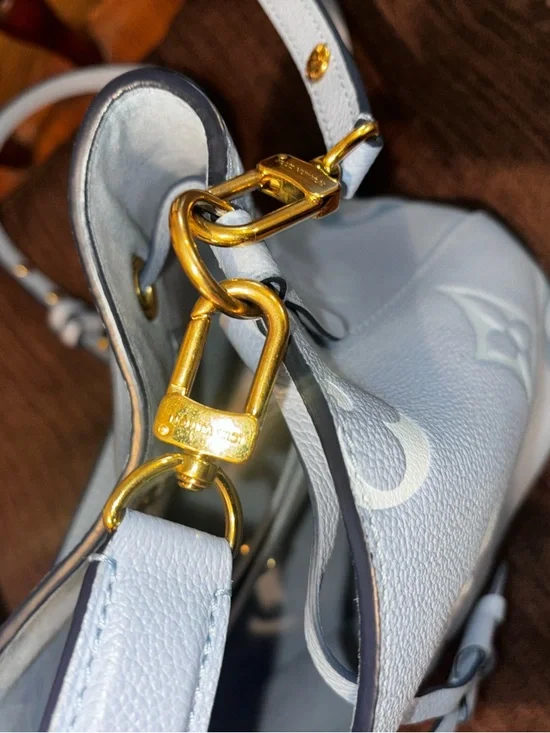 Louis Vuitton Light Blue Monogram Nano Bucket Crossbody - Picture 8 of 13